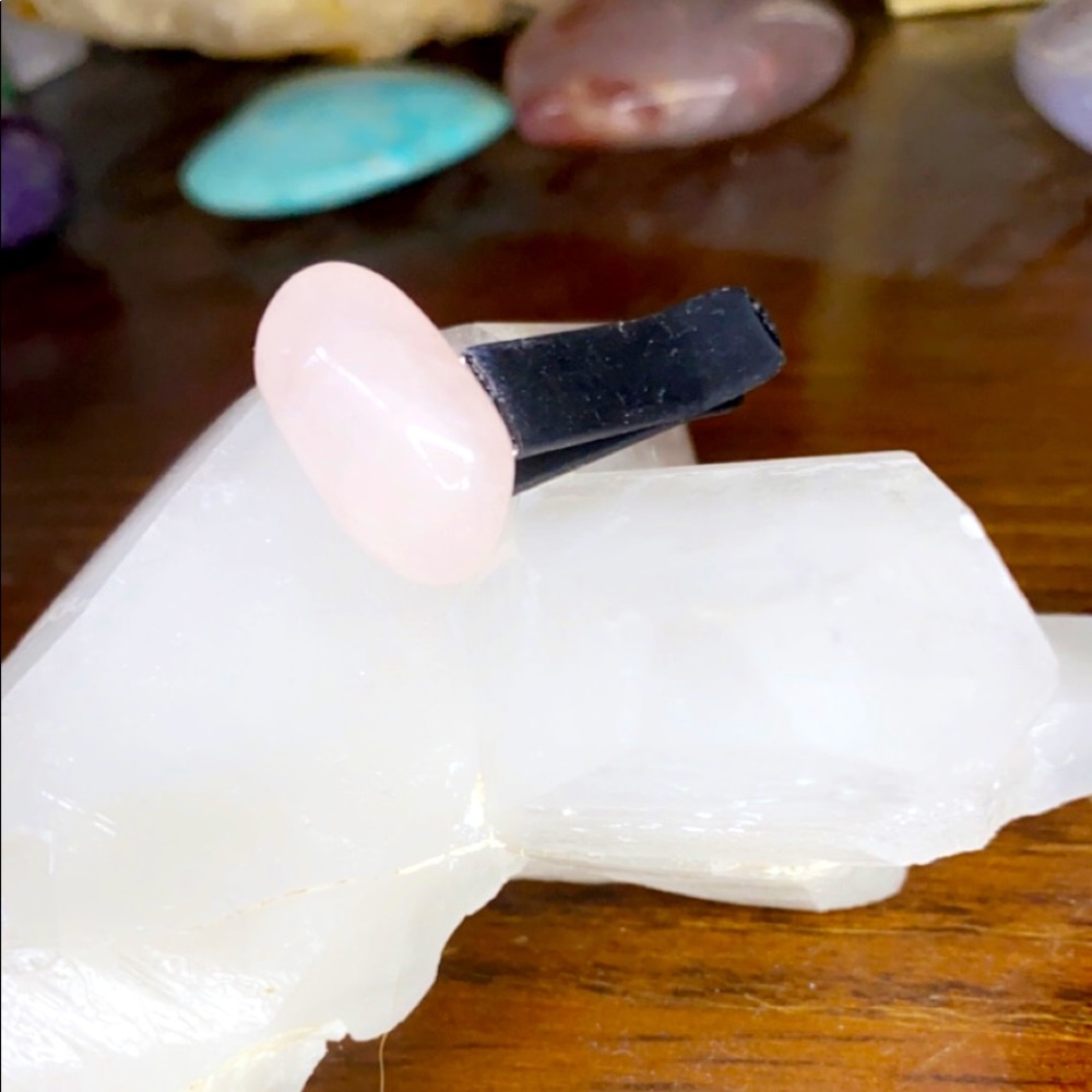 Rose quartz car vent clip
